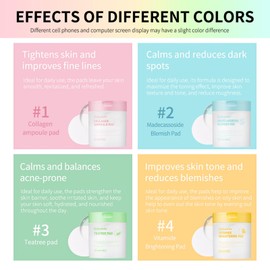 Vitamide Brightening Toner Pads, 80 Toner Face Wipes - Vegan Face Hypoallergenic Face Pads With Niacinamide, Sea Buckthorn - Radiance Boost Pads For Clear, Illuminate Skin (Orange-Vitamin)