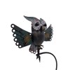 Esschert Staked Metal Mechanical Owl in Flight Rocker, 53" H