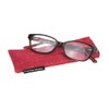 Foster Grant Wine Evalina Women's Reading Glasses with Case (Wine,