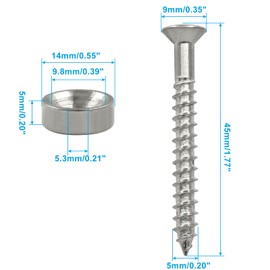 Litoexpe 4 Pcs Guitar Neck Mounting Screws Neck Joint Bushings Ferrules & Bolts for Electric Acoustic Guitar Bass, Silver