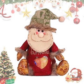 Christmas Bags Zipper Design, Christmas Doll Bags, 3D Doll Decoration Bag, Christmas Bags for Party and Festival, Santa, Christmas Candy Bags (Style 1)