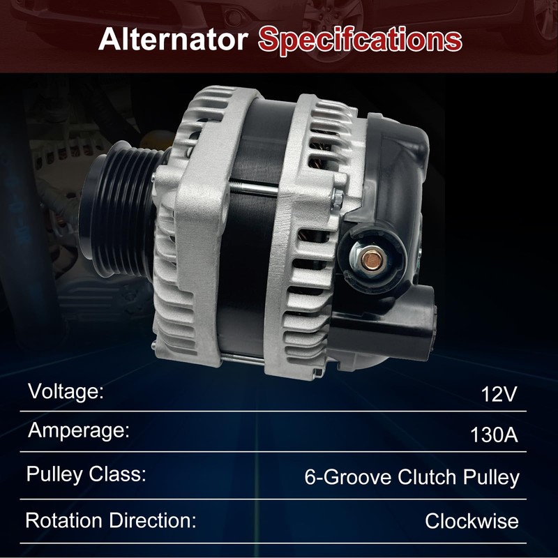 11573N Alternator Compatible with Honda Pilot 3.5L 2012-2015 Odyssey 3.5L