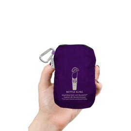 ChicoBag rePETe Water Bottle Sling with Carabiner Clip | Recycled Water Bottle Carrier with Strap | Eco Friendly | Amethyst Purple (Pack of 2)