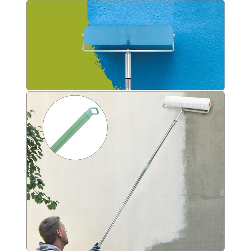 QWORK Spiked Screeding Compound Roller, 20" x 1" Latex Floor