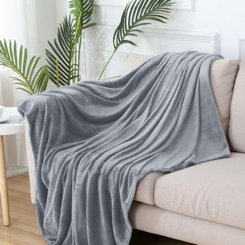 EHC Fleece Blanket Sofa Throw, Cozy Soft Throw Blanket for