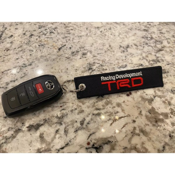 Unbranded New Black Double sided TRD Racing Development Keychain For