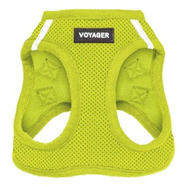 Best Pet Supplies Voyager Step-In Air Dog Harness - All Weather Mesh Vest for Small and Medium Dogs - Lime Green (Matching Trim), Small (Chest 14.5-16")