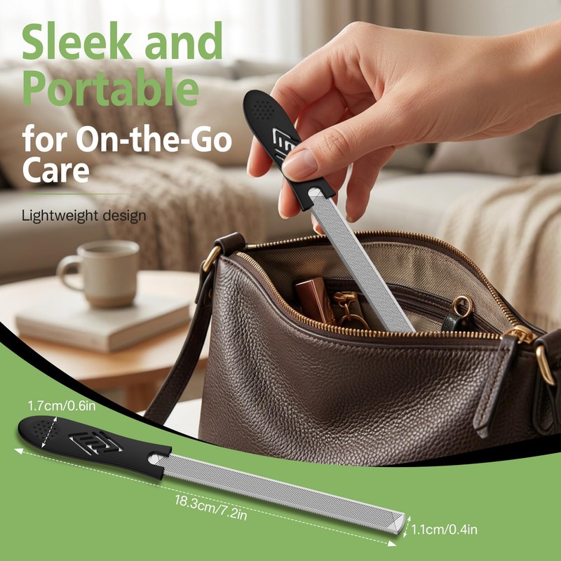 BALUCA Heavy Duty Metal Nail File for Thick Nails