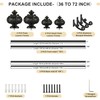 Lwiiom Heavy Duty Double Curtain Rod with Palm Leaves Finials