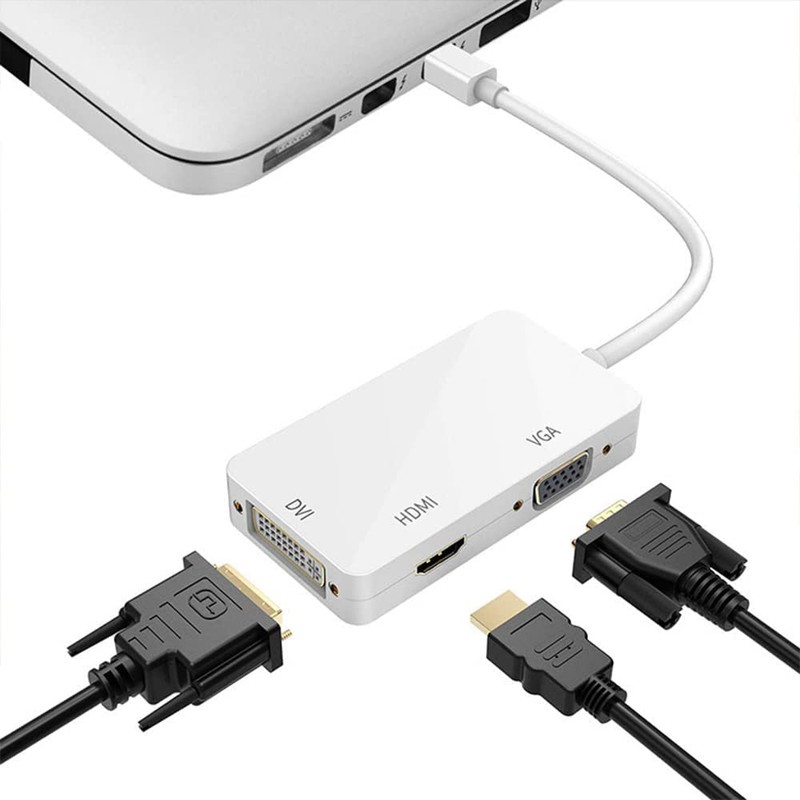 3 in 1 Mini DP to HDMI, DVI, VGA 4K