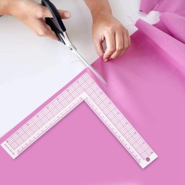 Plastic Sewing Ruler L Shape Curve Ruler Sewing Measure Tailor Ruler Clear Sewing Ruler for Tailor Craft Tool Drawing Measuring Supplies (5808)