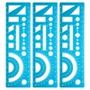 sourcing map 3pcs Multifunctional Geometric Rulers 15cm Metric and SAE