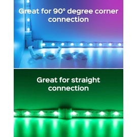 JACKYLED 8mm 3-Pin LED Connectors for LED Strip Lights, Total 22Pcs Corner Connectors Kit for Unwired Gapless Solderless Adapter Extension - 8mm 3pin 10 Pack