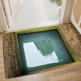 AVSMGP Alfombras Modernas con Ilusión Óptica 3D - Tapete Antideslizante Y Lavable con Efecto Ilusión Óptica para Entrada, Baño, Escaleras, Interiores Y Exteriores,R,1'4"x2'0"/40x60cm