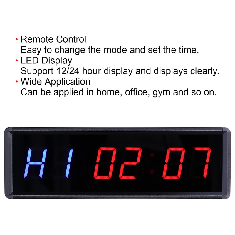 Interval Timer 1.5in LED Digital Display Count Down/Up Clock with
