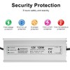 120W 12 Volt LED Power Supply, Waterproof IP67 LED Driver,
