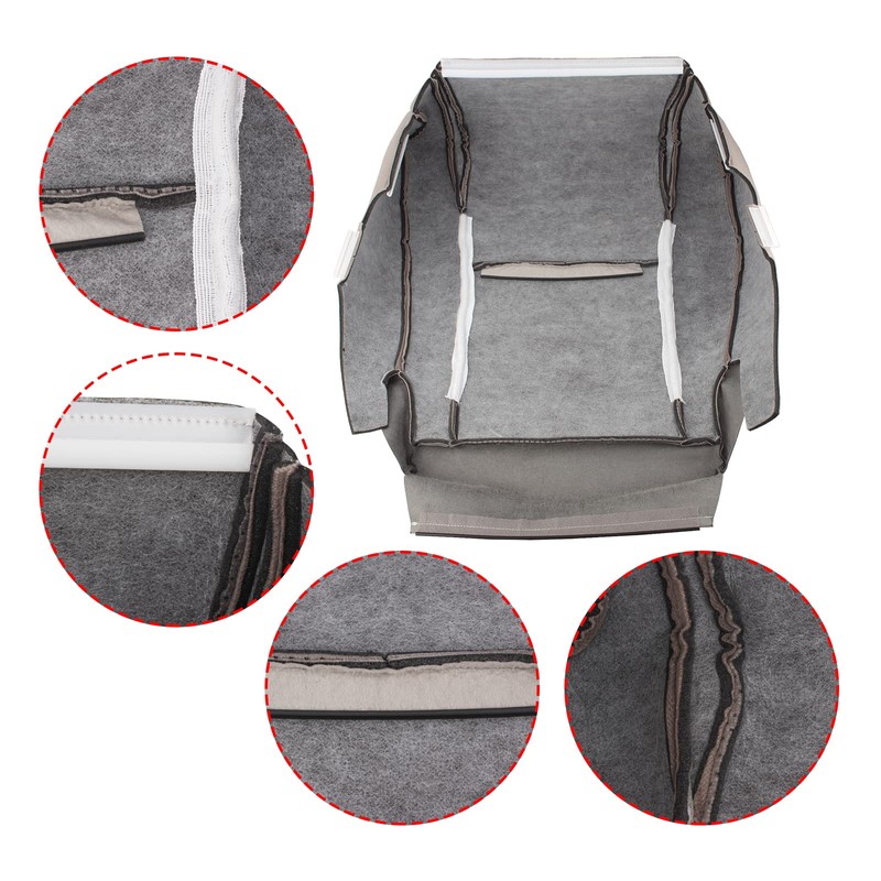 AUTOKAY Cloth Driver Bottom Seat Cover Gray Fits for Toyota