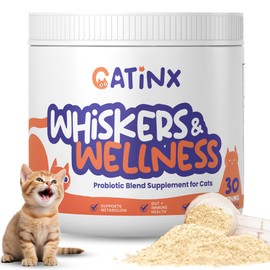 Whiskers & Wellness Probiotic Blend - Digestive Support for Cats, Metabolic Health, Gut Balance, and Immune Boost | 7 Billion CFUs, Pumpkin, Chicken Liver, and Cat Prebiotics