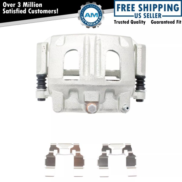 AM Autoparts New Front Disc Brake Caliper with Bracket &