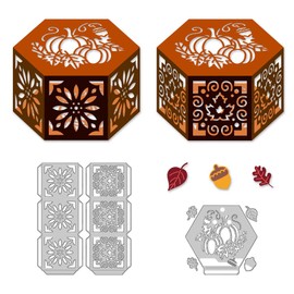 DELORIGIN Set of 2 3D Pumpkin Cutting Dies for Card Making, Metal Cutting Dies for Scrapbooking Embossing Templates Cutting Dies Cutting Dies 2024 for Craft Albums Birthday Gifts Photo Albums
