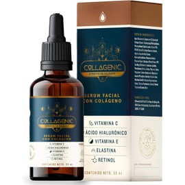 Collagenic | SerumAclarante y Antiedad 4 en 1| Vitamina C y Colágeno Hidrolizado 50 ml | Serum Facial facial| Adicional con Acido Hialurónico, Retinol, Vitamina E y Elastina | 60% más contenido