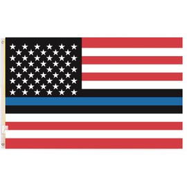 3x5FT Thin Red Line Flag Firefighter Service First Responder Hero Fallen America … (3x5FT Red and Blue)