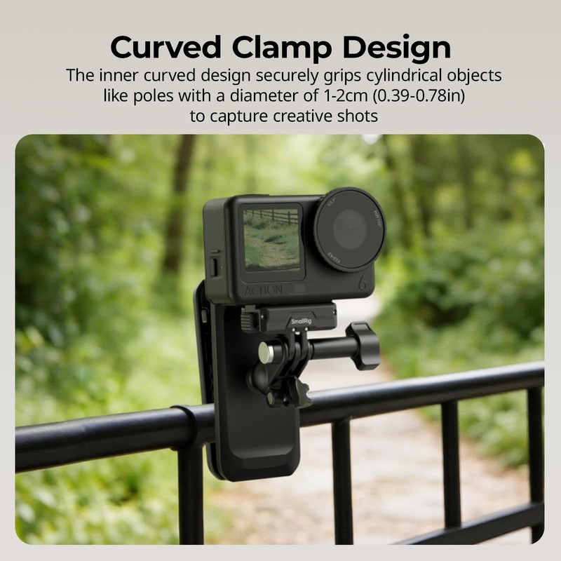 SMALLRIG マグネット式バックパックストラップクリップマウント GoPro Hero 13/12/11/10用 DJI Osmo Nano Action 6/5