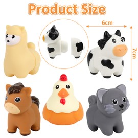 wokdsbl Montessori Toy Baby Motor Skills Toy - Farm Animals Sensory Toy with Colour Sorting & Stacking Matching Learning Sorting Toy, Educational Toy Gift from 3 Years
