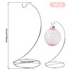 3PCS Ornament Display Stand,Glass Globe Silver Iron Wire Stand Hanging