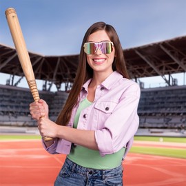 FEISEDY Polarized Sports Sunglasses for Men and Women,UV400 Baseball Sunglasses Youth Cycling Softball Goggles B0206