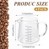 Milkary 4 Pack 12oz Coffee Measuring Glass Cups, Heat Resistant