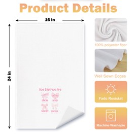 SkipTiger Pink Coquette Bow Christian Kitchen Towels, God Says You are Inspirational Bible Verse Dish Tea Towels for Kitchen, Preppy Religious Preppy Hand Towels for Bathroom Decor, 16x24 Inch