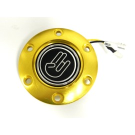 Unbranded GOLD BILLET RING & SHOCKER HORN BUTTON FOR RACING STEERING WHEELS D