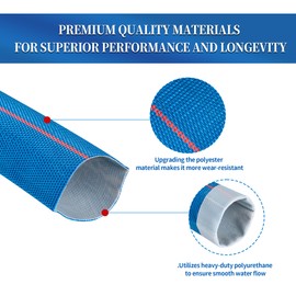 3" x 100ft Pool Backwash Hose Heavy Duty PVC Discharge Hose Lay-Flat Water Hose Fleaxible Reinforced Pump Drain Pipe for Water Transfer with 2 Clamps,Burst Resistant,No Leak