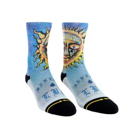 MERGE4 Sublime Sun Blue Youth Crew Socks for Boys and Girls Iconic Sublime Band Artwork Durable Quality Socks (as1, alpha, m, regular)