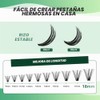 KEYYOU Lash Clusters 300Pcs Pestañas Individuales 40D 0.07D Curl 9-18MMIX