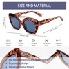 OUWEN Trendy Cat Eye Polarized Sunglasses Ladies Crystal Tortoise Shell