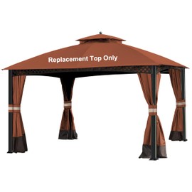 SCOCANOPY Replacement Canopy Top Cover for Oakmont Gazebo L-GZ717PST-C, 810213583,(Rust Red)