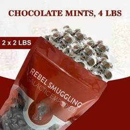 Chocolate Candy Mints Bulk 4lb Bag of Chocolate Mints Individually Wrapped by Rebel Smuggling Galactic Emporium.