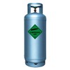 Pack of 2 signs, HazChem Compressed Gas 2 100mm green