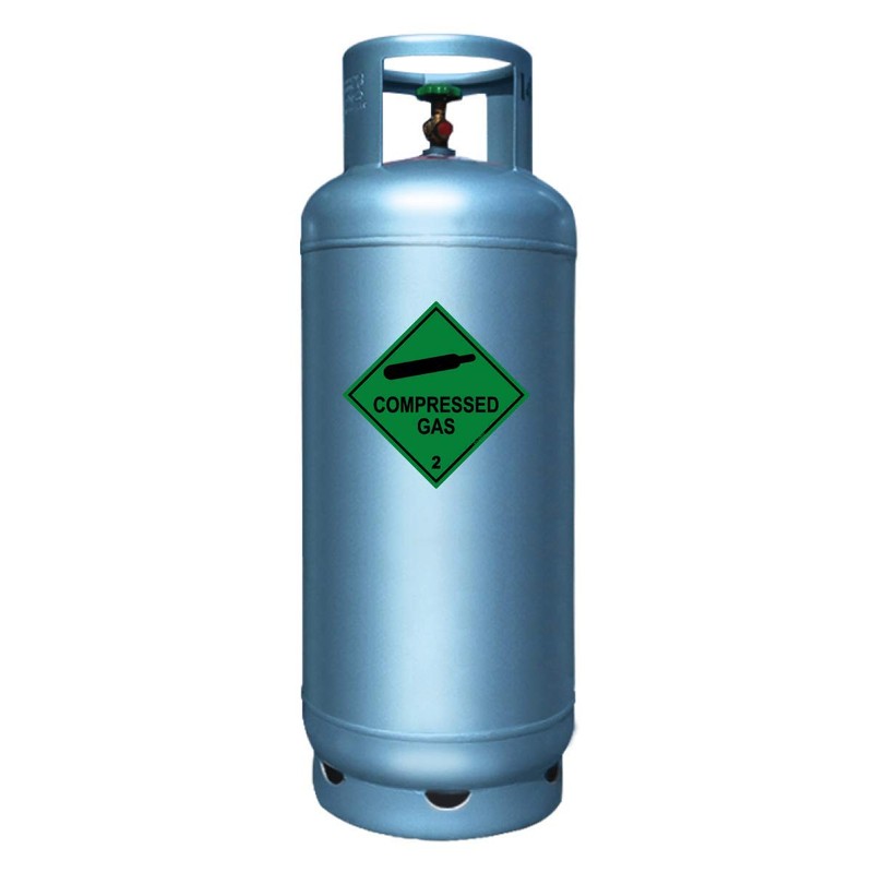 Pack of 2 signs, HazChem Compressed Gas 2 100mm green