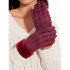 vislivin Women's Winter Warm Gloves Touchscreen Gloves with Lined, fuchsia