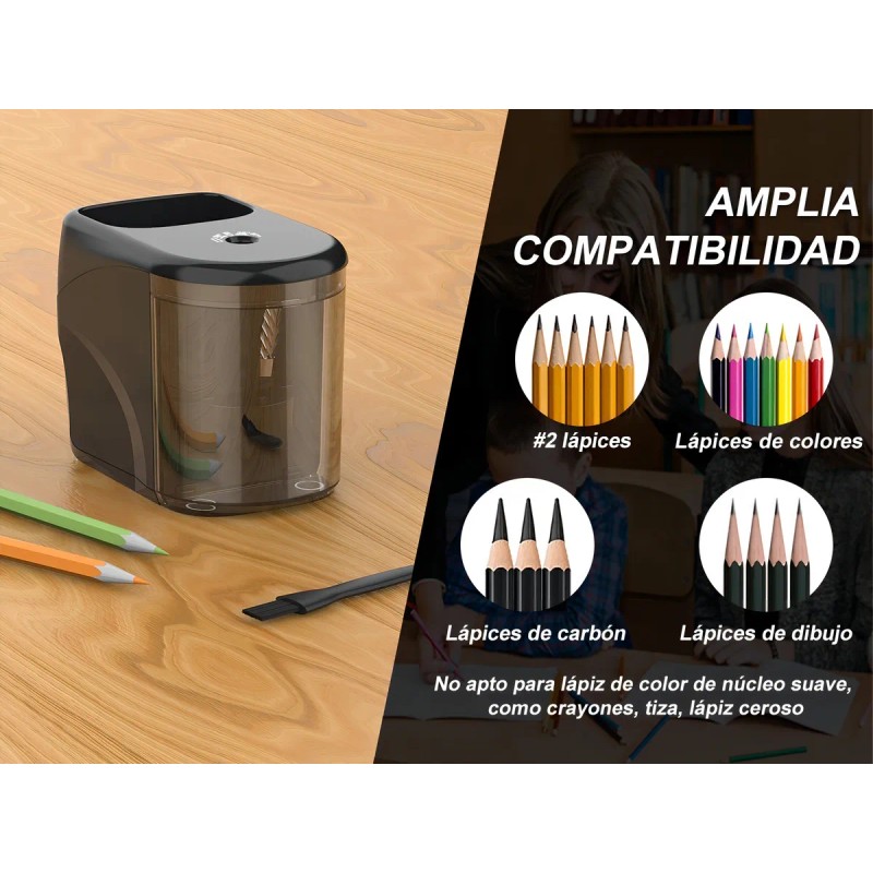 Sacapuntas Eléctrico Link Dream Automático Hoja Acero Afilado Rápido