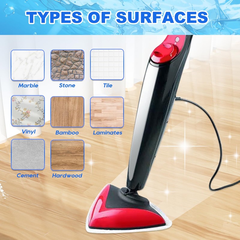 KEEPOW Washable Steam Mop Head Replacement Compatible with Vileda Steam