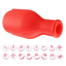 DGZZI Billiard Pool Shaker Pool Snooker Billiard Table Kelly Pool Shaker Bottle with Red and White Tally Peas Red