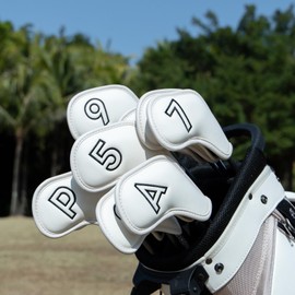 Montela - Juego de 9 fundas de hierro de golf, fundas de hierro de golf, fundas de hierro de golf, fundas para cabeza de palo de golf, fundas para cabeza de palo de golf para todas las marcas