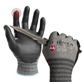 Schwer A4 AIR-SKIN Cut Resistant Work Gloves AR5918 with Extreme Lightweight & Thin, Grip Gloves for Fishing, Gardening, Mechanic, Refined Work, Touch-Screen, Non-PFAS, 3D-Comfort Fit, 1 Pair (L)