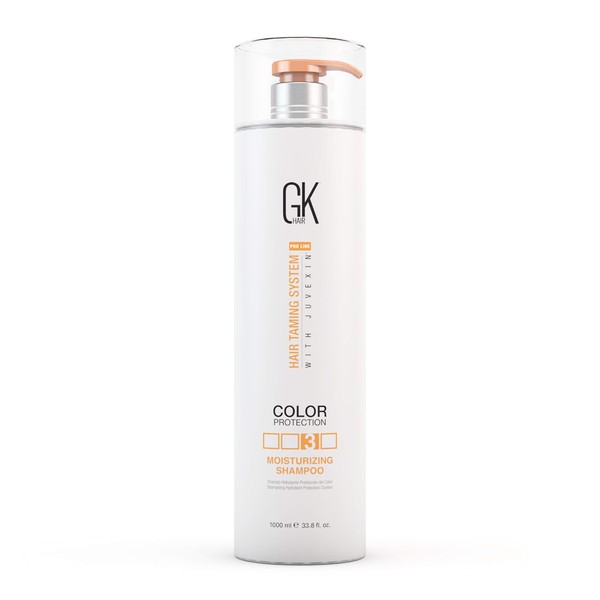 Global Keratin GK Hair Moisturizing Shampoo for Color Treated Dry Damage Curly Frizzy Thinning Hair | Organic Paraben Gluten Sulfate Free All Hair Types for Men and Women 33.8fl.oz