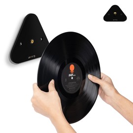 Likesing Vinyl Record Display, Black Acrylic Now Playing Viny1 Wall Mount Tabletop Rec0rd Album Holder, Covert Album Frames for Vinyl Records for Wall Decor of Office or Home, 1Pack