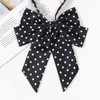 NazyJnn Large Bowtie, Bowtie, School Ribbon, Dot Pattern, Women's, Uniform